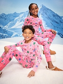 Image number 1 showing, Gender-Neutral Snug-Fit Graphic Pajama Set for Kids