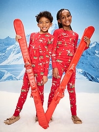Image number 1 showing, Gender-Neutral Snug-Fit Graphic Pajama Set for Kids
