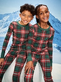 Image number 1 showing, Gender-Neutral Snug-Fit Graphic Pajama Set for Kids
