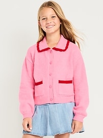 Image number 1 showing, SoSoft Cardigan Sweater for Girls