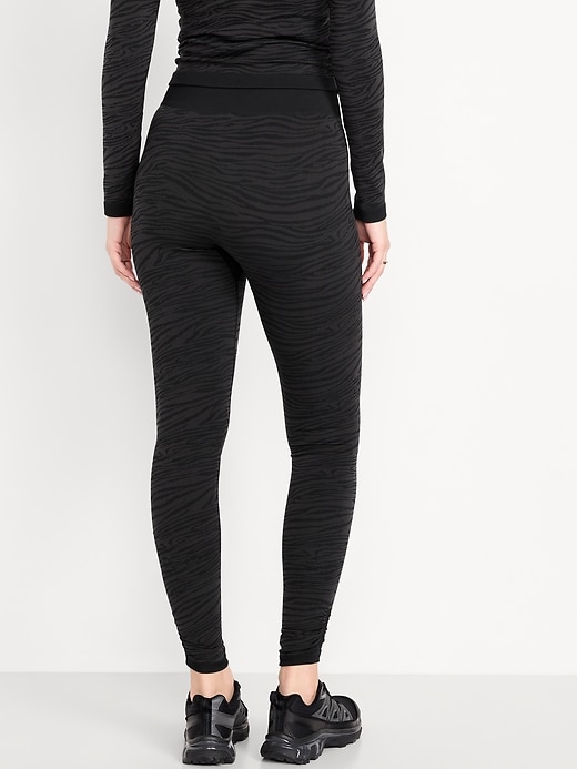 Image number 2 showing, High-Waisted Jacquard Leggings
