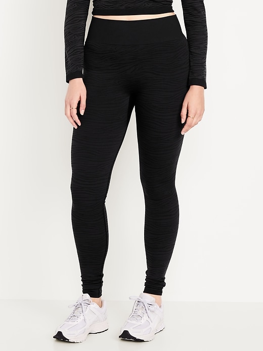 Image number 5 showing, High-Waisted Jacquard Leggings