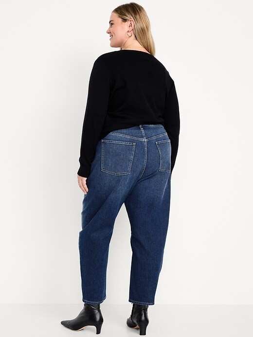 L'image numéro 8 présente Jean Wow coupe baril à taille haute longueur cheville