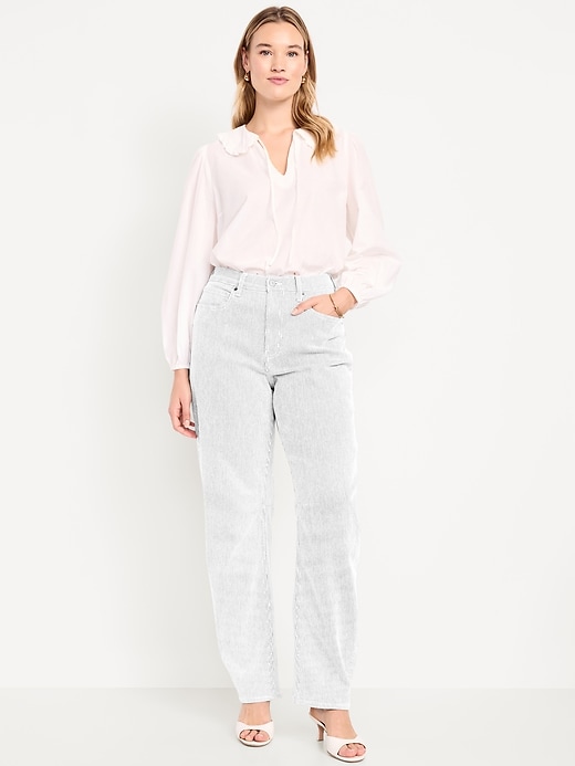 Image number 5 showing, High-Waisted Baggy Barrel Jeans