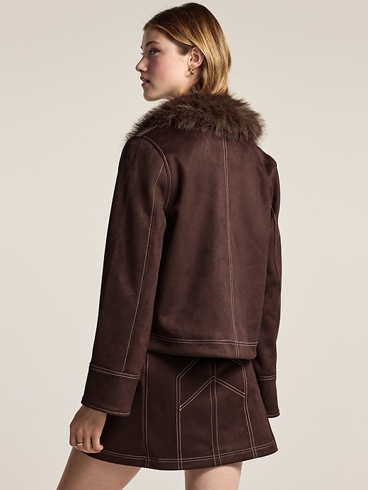 Image number 2 showing, Old Navy x Anna Sui Vegan Suede Boxy Jacket