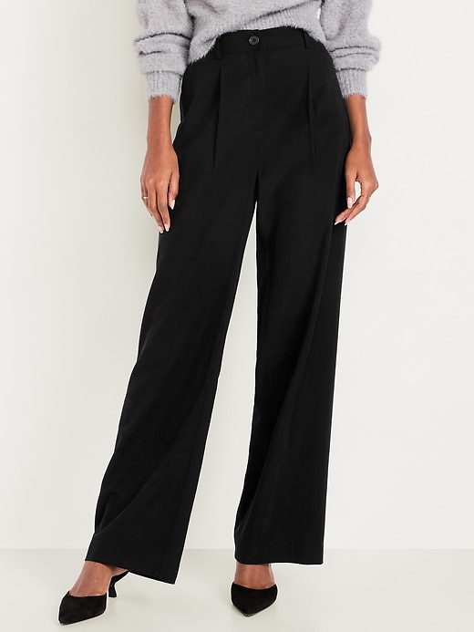 Image number 2 showing, High-Waisted Taylor Trouser Wide-Leg Pants