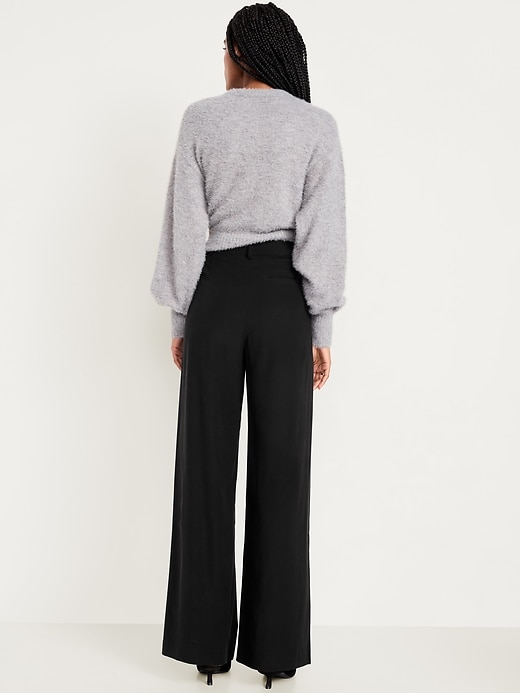 Image number 3 showing, High-Waisted Taylor Trouser Wide-Leg Pants