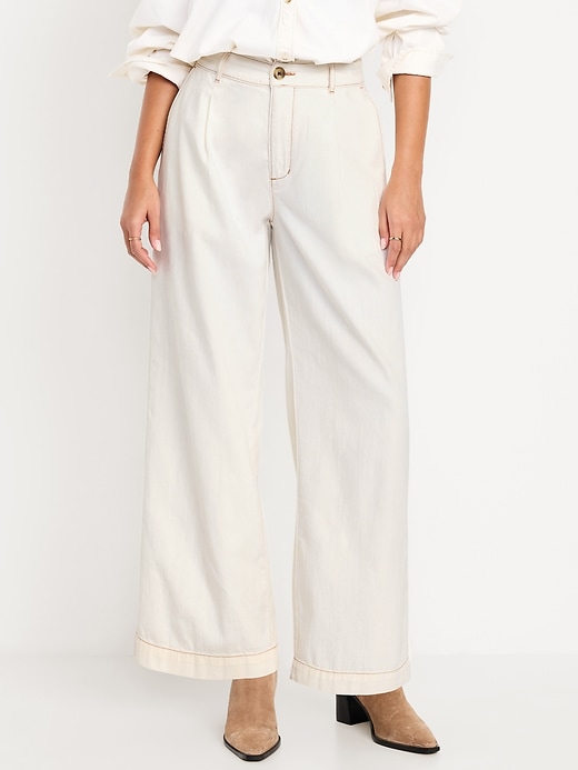 Image number 2 showing, High-Waisted Taylor Trouser Wide-Leg Pants