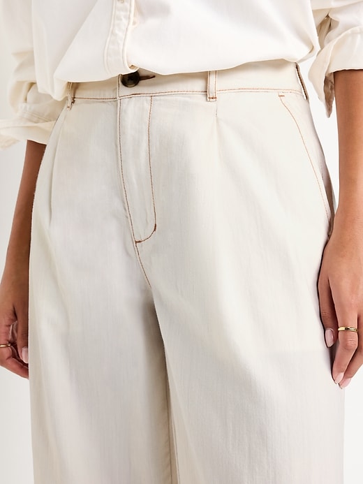 Image number 4 showing, High-Waisted Taylor Trouser Wide-Leg Pants