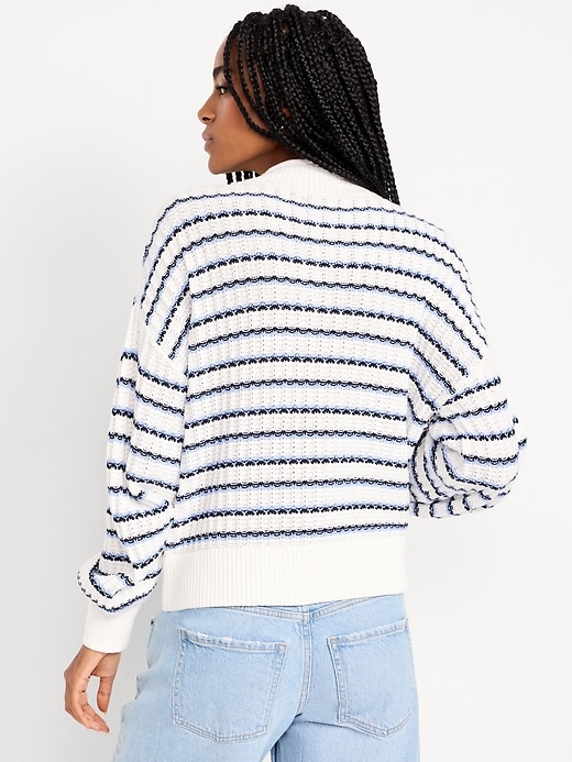 Image number 2 showing, Roll-Neck Seaside Cotton Sweater