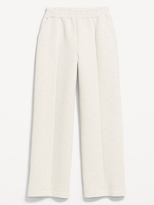 Image number 1 showing, High-Waisted Bounce Fleece Wide-Leg Sweatpants