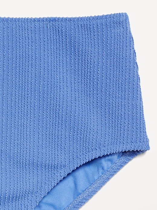 Image number 9 showing, High-Waisted Ribbed Bikini Swim Bottoms