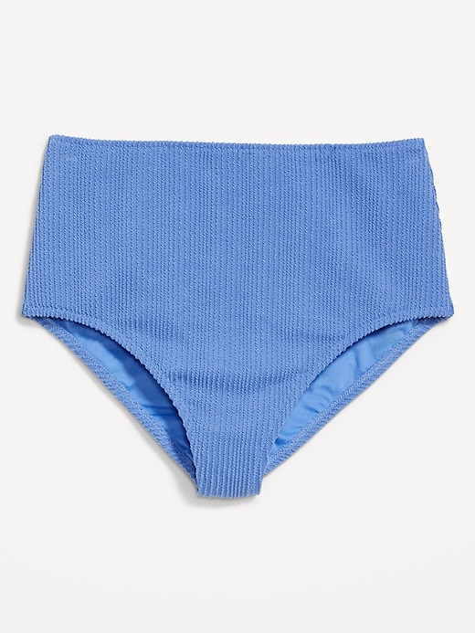 Image number 4 showing, High-Waisted Ribbed Bikini Swim Bottoms