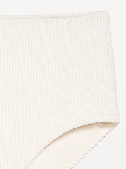 Image number 9 showing, High-Waisted Ribbed Bikini Swim Bottoms