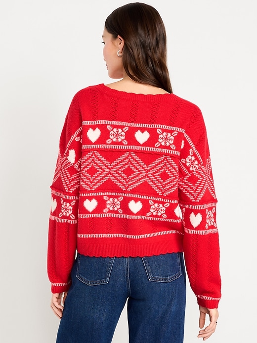 Image number 2 showing, Crew-Neck Heart Sweater
