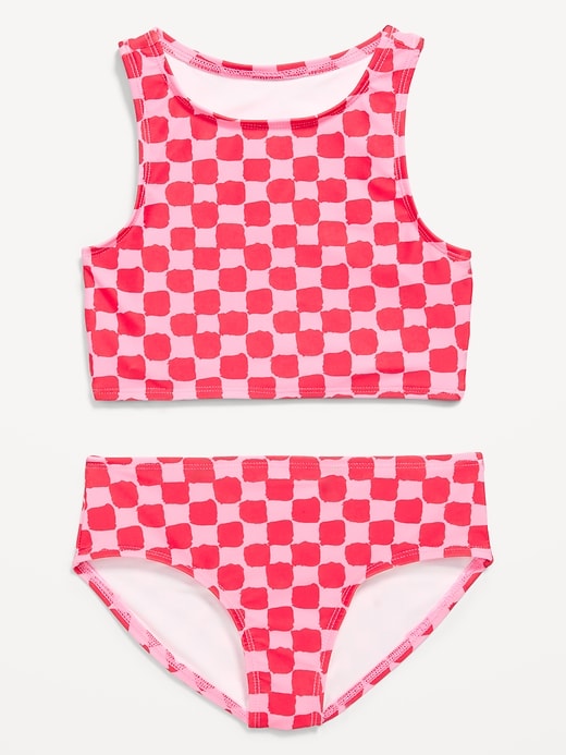 L'image numéro 1 présente Maillot de bain tankini à motif pour fille