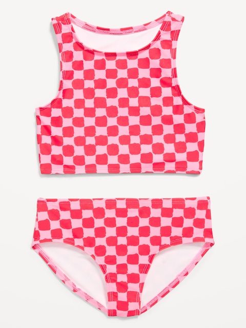 MAILLOT DE BAIN TANKINI À MOTIF POUR FILLE