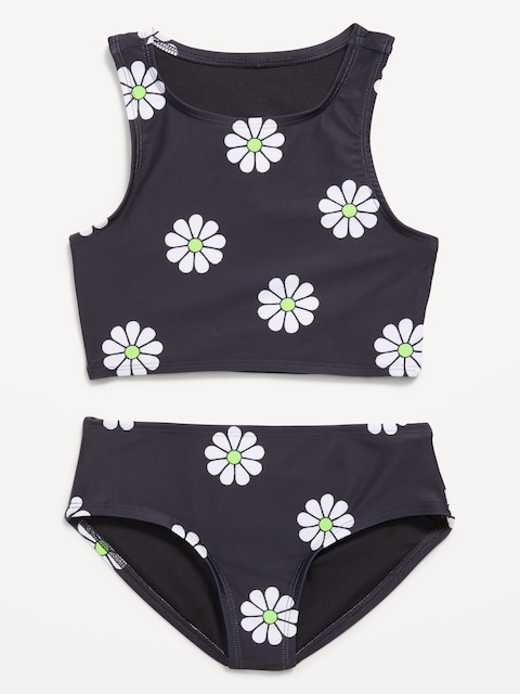 Maillot de bain tankini à motif pour fille