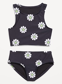L'image numéro 1 présente Maillot de bain tankini à motif pour fille