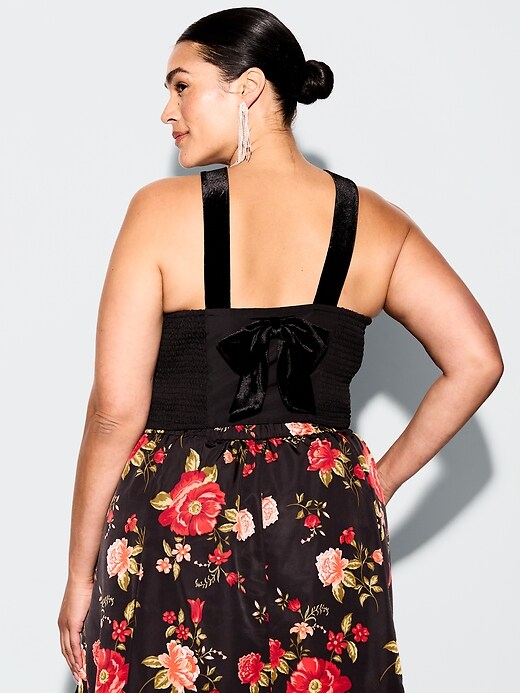 Image number 9 showing, The Occasion by Old Navy Taffeta Cropped Halter Bow Top