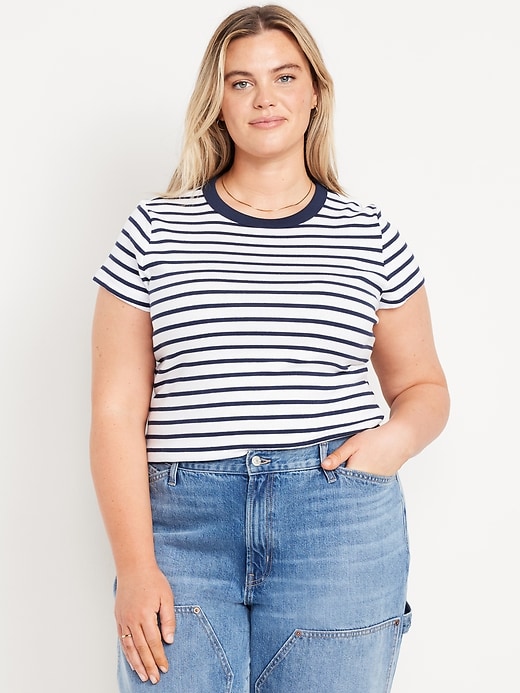 Image number 7 showing, Snug Crew-Neck Ribbed T-Shirt