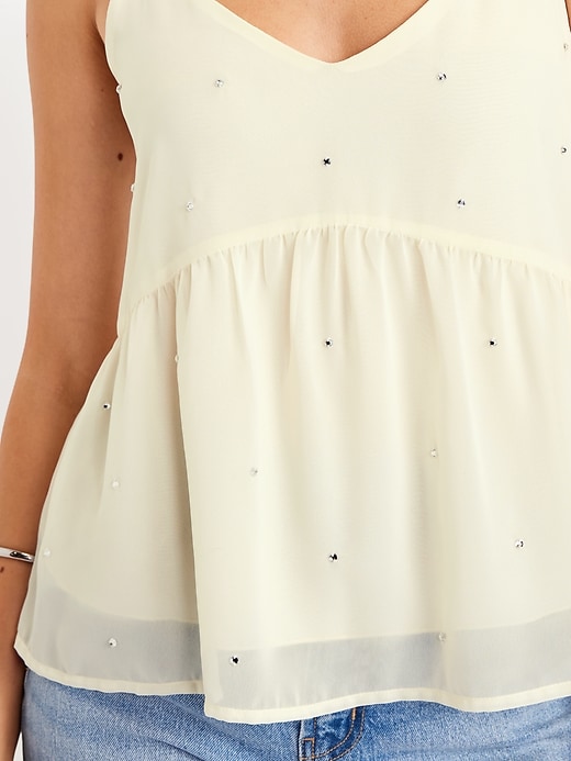 Image number 4 showing, Embellished Cami Peplum Top