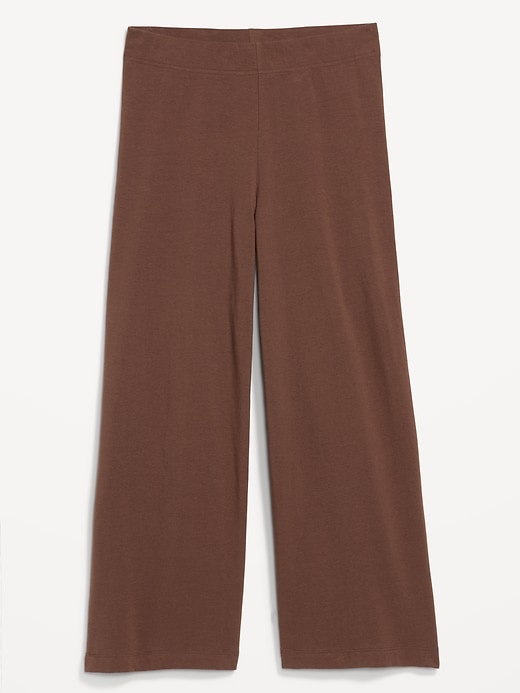 Image number 4 showing, High-Waisted Fashion Wide-Leg Cropped Leggings