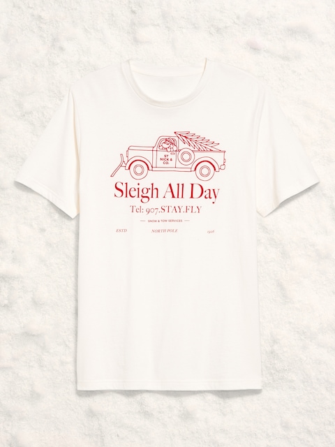 Holiday-Graphic T-Shirt - Sea Salt