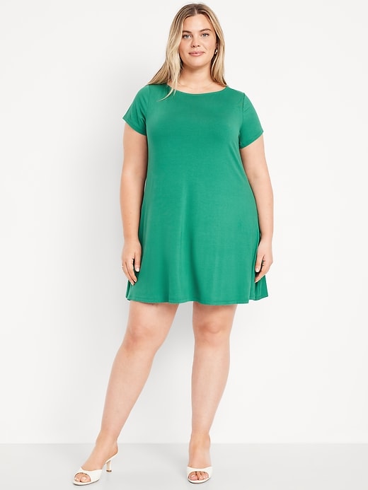 Image number 7 showing, Short-Sleeve Mini Swing Dress