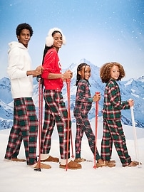 Image number 4 showing, Flannel Plaid Boxer Pajama Shorts for Girls
