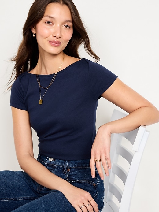 Image number 3 showing, Snug Boatneck T-Shirt