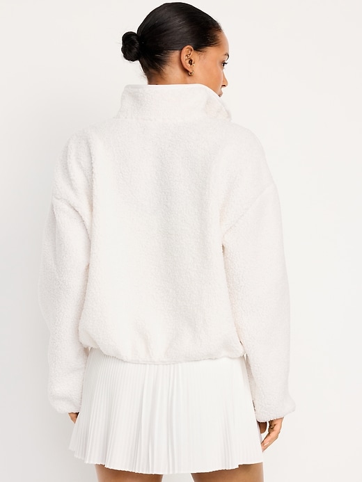 Image number 2 showing, Loose Sherpa Quarter-Zip Pullover