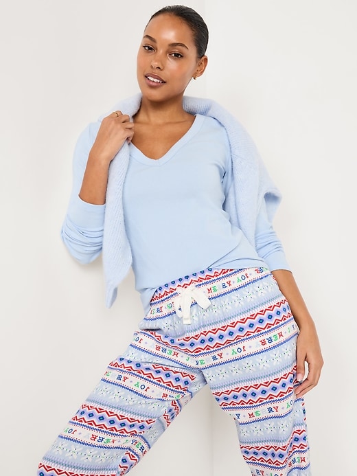 Image number 3 showing, Cozy Snug Long-Sleeve V-Neck T-Shirt