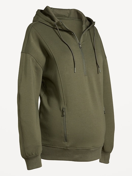 Image number 2 showing, Maternity Dynamic Fleece Half-Zip Hoodie