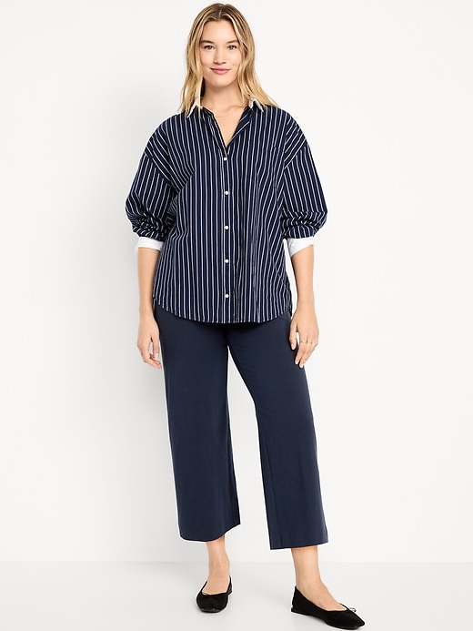 Image number 5 showing, High-Waisted Fashion Wide-Leg Cropped Leggings