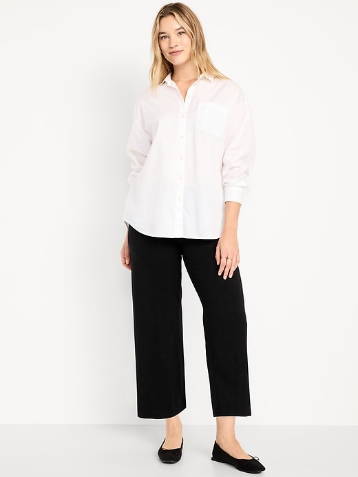 Image number 5 showing, High-Waisted Fashion Wide-Leg Cropped Leggings