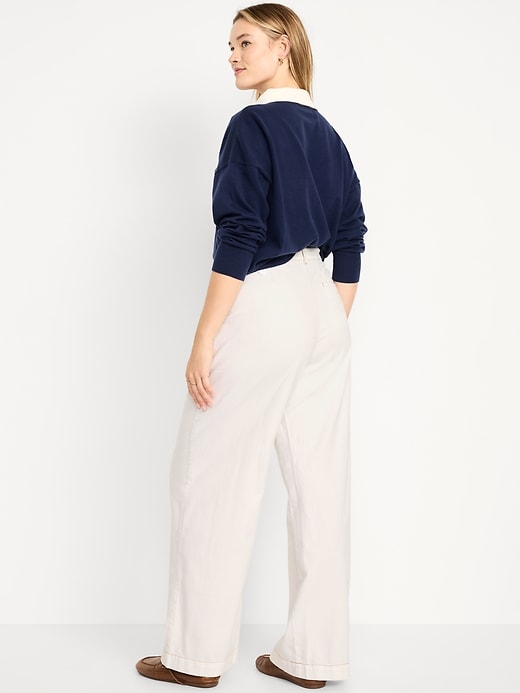 Image number 6 showing, High-Waisted Taylor Trouser Wide-Leg Pants