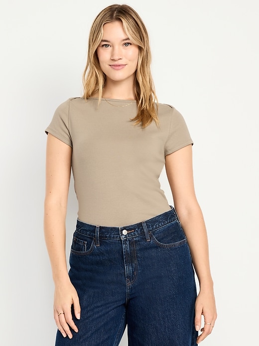 Image number 5 showing, Snug Boatneck T-Shirt