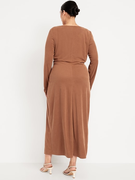 Image number 8 showing, Boat-Neck Ruched Maxi Dress