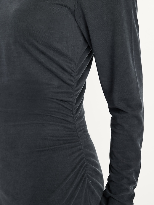 Image number 5 showing, Boat-Neck Ruched Maxi Dress