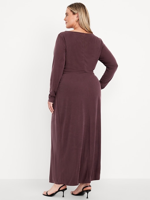 Image number 8 showing, Boat-Neck Ruched Maxi Dress