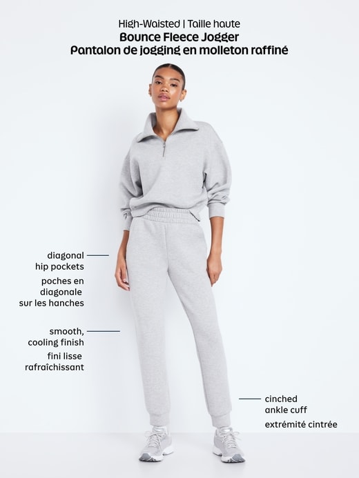 L'image numéro 10 présente Pantalon de jogging en molleton qui reprend sa forme à taille haute