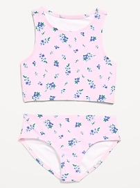 Image number 1 showing, Printed Tankini Swim Set for Girls