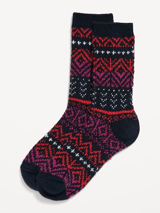 L'image numéro 1 présente Chaussettes à motif jacquard pour femme
