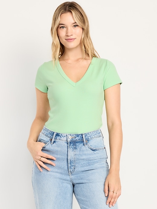 Image number 5 showing, Snug V-Neck T-Shirt