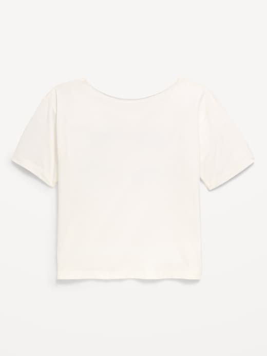 Image number 3 showing, Off-Shoulder Graphic T-Shirt for Girls