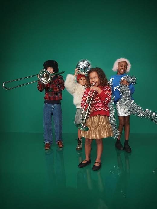 Image number 2 showing, Printed Crew-Neck Sweater for Toddler Girls