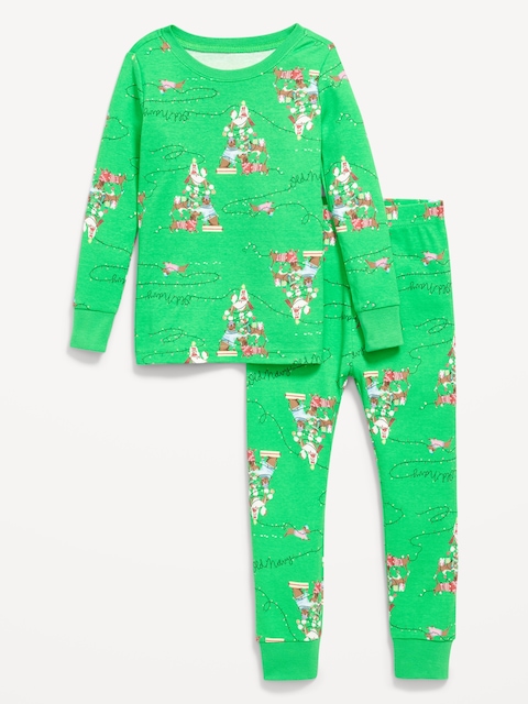 Printed Snug-Fit Pajama Set for Toddler & Baby - Dog Party (Match The Fam!)