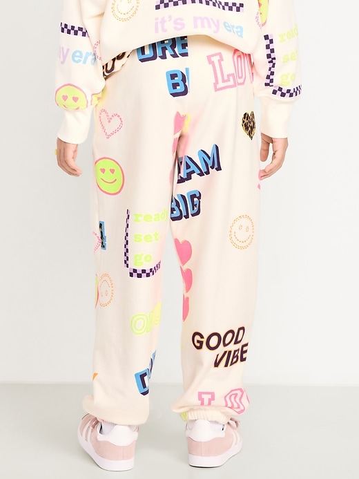 L'image numéro 2 présente Pantalon de jogging rétro à taille haute pour Fille