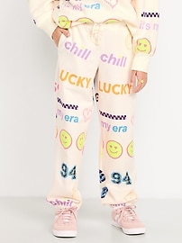 L'image numéro 1 présente Pantalon de jogging rétro à taille haute pour Fille